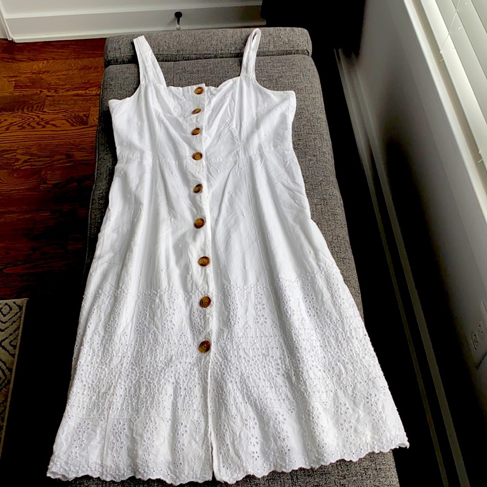 White cotton spring dress